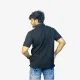 Men's Black Solid Polo T-Shirt | Premium Cotton Casual Half Sleeve Collar T-Shirt